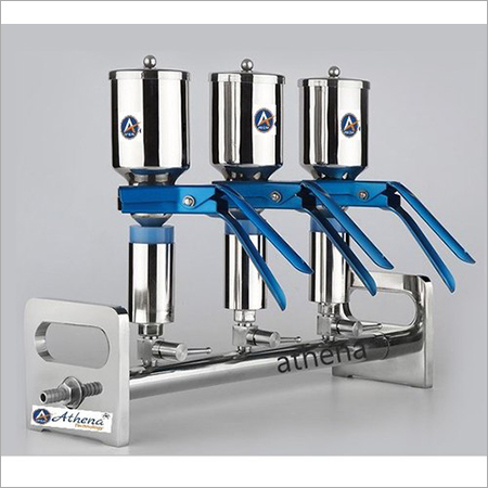 Laboratory Stainless Steel Funnel Vacuum Filtration 3 Way Manifolds
