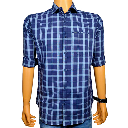 Mens Check Casual Shirt Collar Style: Classic