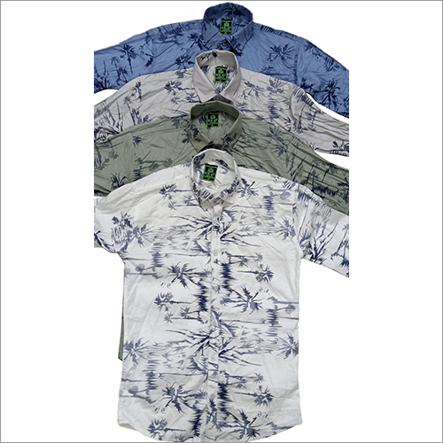 Mens Partywear Printed Shirts Collar Style: Classic
