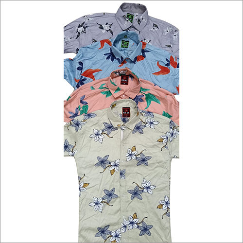 Mens Designer Printed Shirts Collar Style: Classic