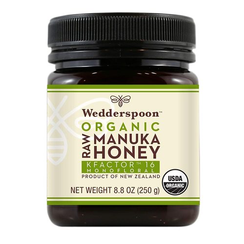 Wedderspoon Raw Organic Manuka Honey Kfactor 16+ - 8.8 Ounce (250 G) | Promotes Healthy Growth, Vegetarian Product, Pure Honey