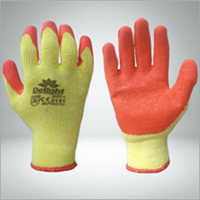Orange Latex Coated Gloves