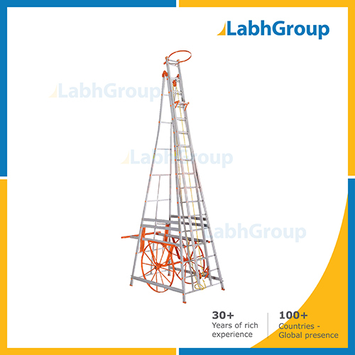 Aluminum Self- Support Extension Ladders With Wheel