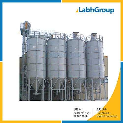 Mild Steel Conical Bottom Silo Capacity: 15000 Liter/day