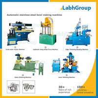 Automatic Stainless Steel Bowl Making Machine - 100mm To 600mm Bowl Diameter, Up To 300 Bowls Per Hour | Plc Control, Touch Screen, Low Maintenance, 1+1 Year Extended Warranty