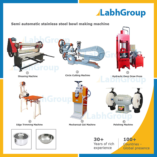 Semi-automatic Stainless Steel Bowl Making Machine