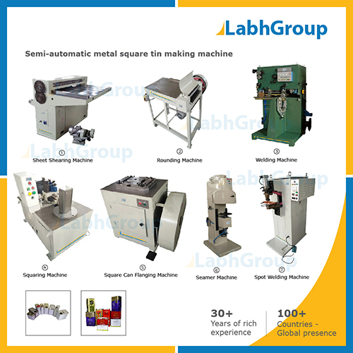 Semi-automatic Metal Square Tin Making Machine
