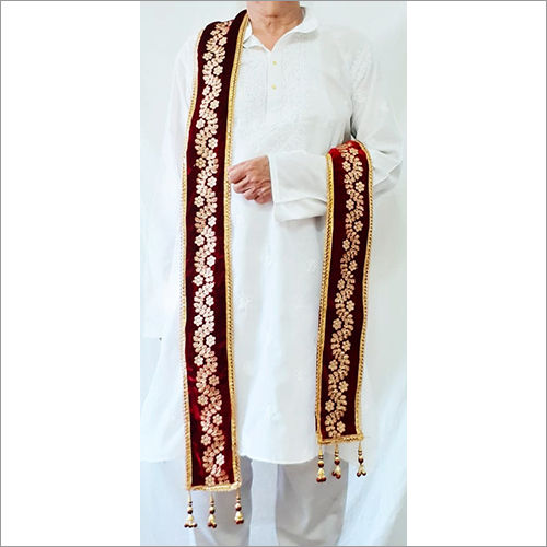 Embroidered Mens Velvet Embrodiery Stole