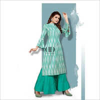 Ladies Rayon Kurti With Palazzo