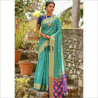 Ladies Designer Handloom Cotton Weaving Saree