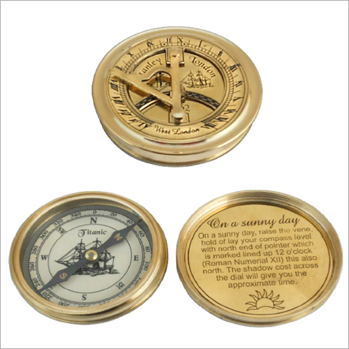 Personalized Brass Pocket Compass