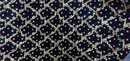 Velvet embroidery fabric