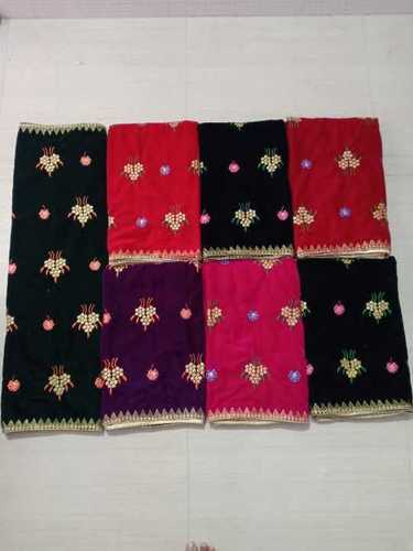 Embroidery velvet shawl