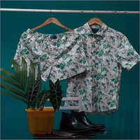 Mens Printed Shirt With Shorts