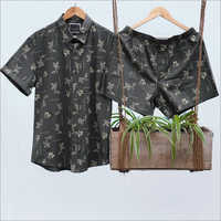 Mens Designer Print Shirt With Shorts