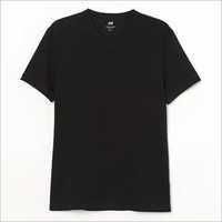 Mens Black Round Neck T-Shirt