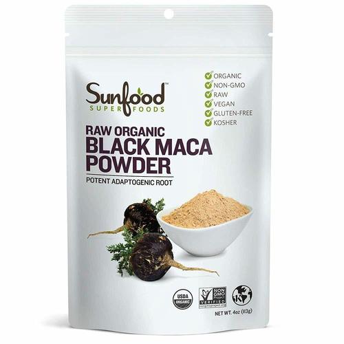 Sunfood, Raw Organic Black Maca Powder, 4 Oz (113 G) Sfd-10118 Efficacy: Promote Healthy & Growth
