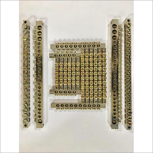 Brass Busbar With MS Screws Assembled