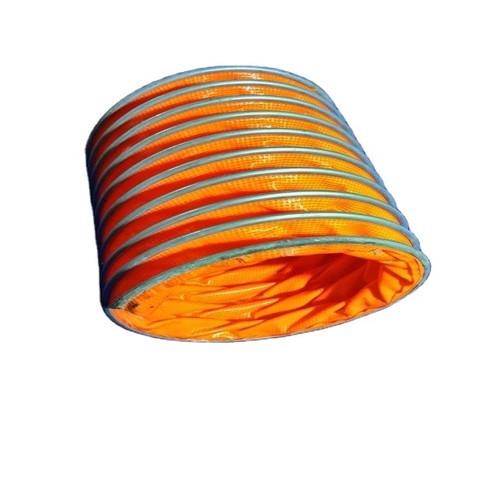 Fluorescent Orange Color Clamp Profile Tarpaulin Hose