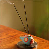 Fancy Incense Sticks - Ceramic Material, 4 X 3 X 2 Inches , Blue Color, Lavender Scent, 30 Minutes Burn Time, Pack Of 10