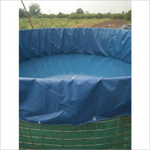 PVC Coated Biofloc Fish Farming Tank - 5 Feet High, 6 Meter Diameter | Standard Design, Blue Color, Durable PVC Material
