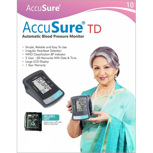 AccuSure TD Automatic Blood Pressure Monitor By WISER PHARMA