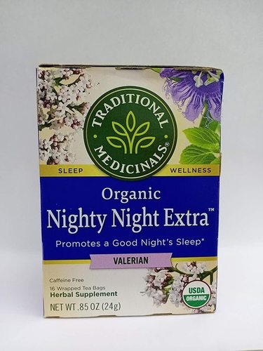 Traditional Medicinals Organic Nighty Night Valerian Tea 16 Tea Bags Efficacy: Promote Healthy & Growth