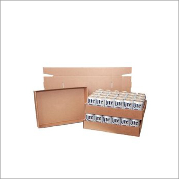 Aluminium Tin Container Packaging Box - Corrugated Board Material Brown Color Customized Shape & Size | Designed for Beverage Storage