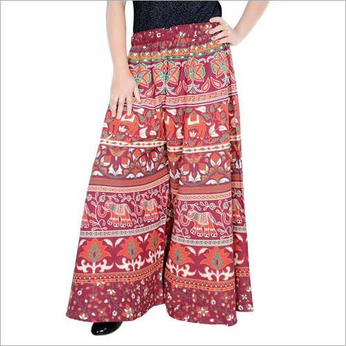 Ladies Printed Palazzo - Cotton Blend | Casual Dress Type, Washable, All Season, Sizes: S, M, L, XL, Color: Vibrant Prints