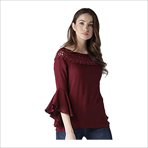 Ladies Plain Top - Casual Washable Cotton Blend | All Season Versatility, Classic Plain Pattern