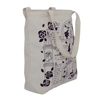Natural Cotton Tote Bag With Inside Open Hanging Pocket
