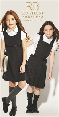 Pleated And Plain Girl's School Skirt