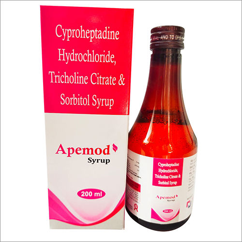 Cyproheptadine Hydrochloride Tricholine Citrate And Sorbitol Syrup General Medicines