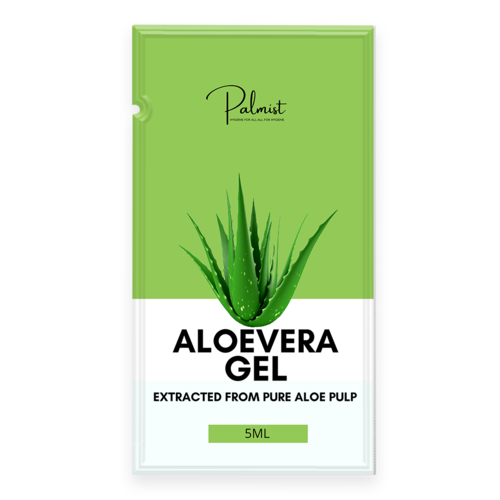 PALMIST ALOE VERA GEL 5ML - 5 Milliliter (mL) | Transparent Moisturizing & Nourishing Formula for Adults Ideal for Skin Care