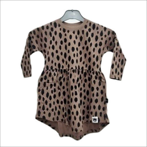 Girls Brown AOP Swrill Dress