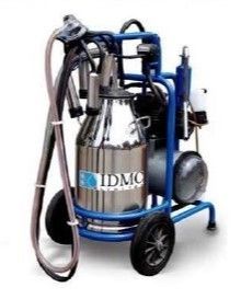 Trolley Mounted Bucket Milking Machine with one Can Cluster Assembly