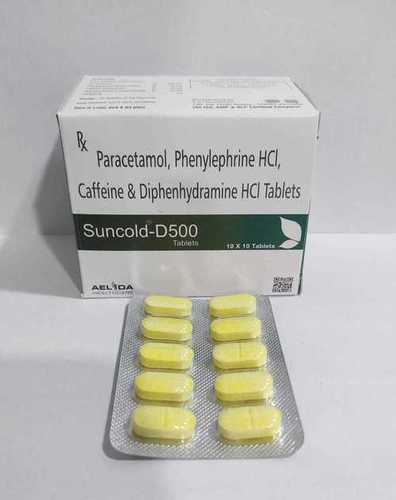 Paracetamol Phenylephrine HCI Caffeine & Diphenhydramine HCI Tablet By AELIDA HEALTHCARE
