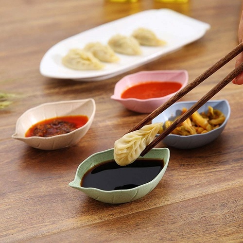 Leaf Shape Chutney Plate Pack Of  By WHOLESALEDOCK LLP