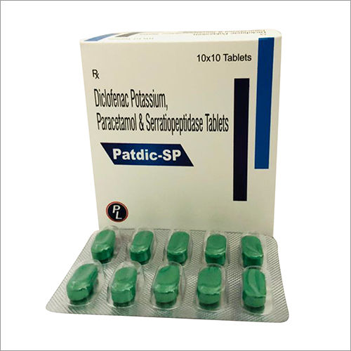 Diclofenac Potassium Paracetamol And Serratiopeptidase Tablets