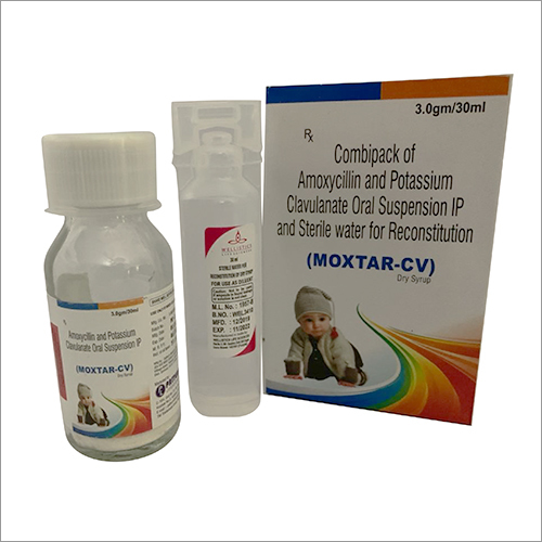 Combipack of Amoxicillin And Potassium Clavulanate Oral Suspension IP and Sterile Water for Reconstitution
