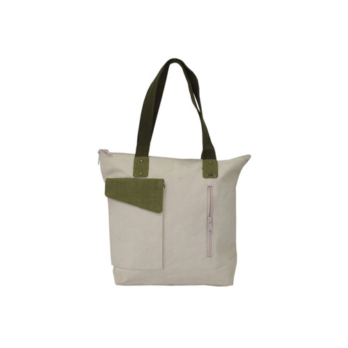 Designer Canvas Handbag With Cotton Handle