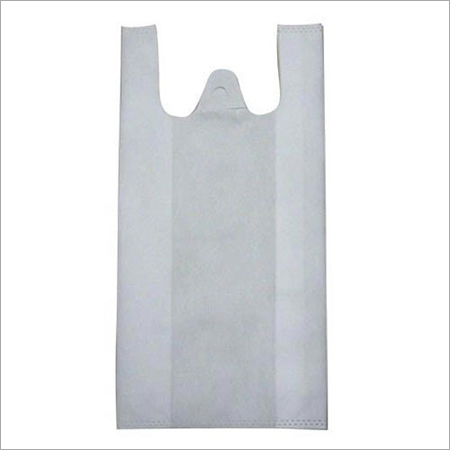 White W Cut Non Woven Bag