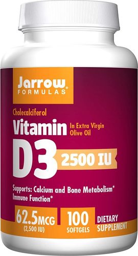 Jarrow Formulas Vitamin D3, 2500Iu, 100 Softgels Efficacy: Promote Healthy & Growth