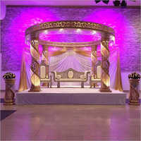 Crystal Pillars Wedding Mandap