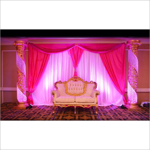 Crystal Pillar Wedding Stage