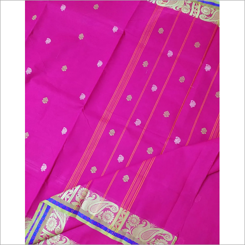 Casual Ladies Pink Cotton Saree