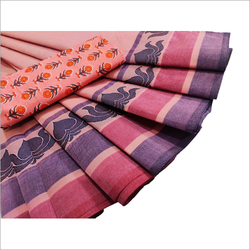 Casual Ladies Designer Print Cotton Saree