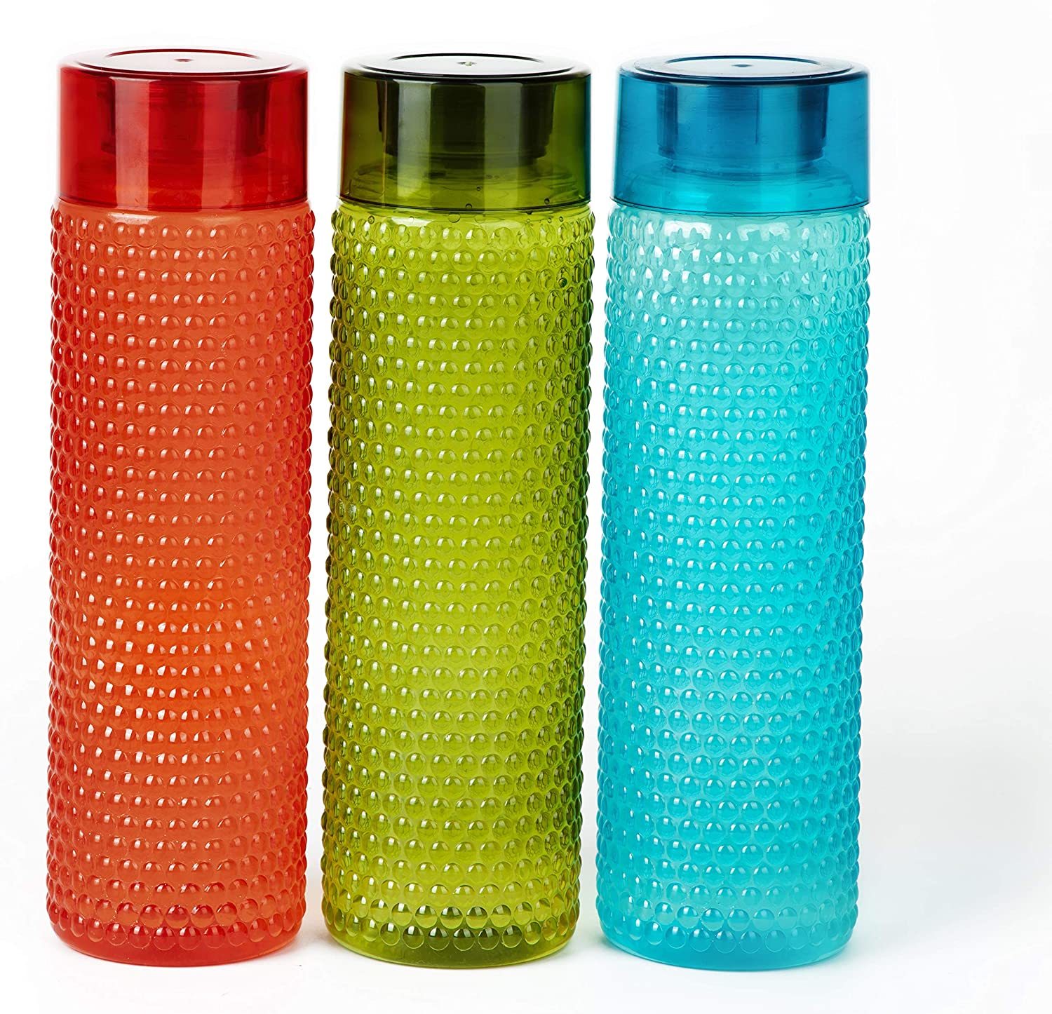 3 Air Tight Plastic Bubble Water Bottle Set