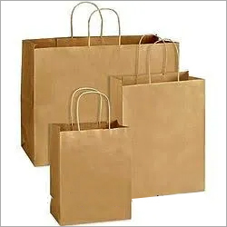 Brown Paper Bags With Handle - Disposable, Different Sizes Available | Customizable Patterns, Plain Brown Color