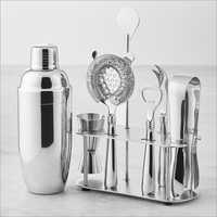 Barset Cocktail Shaker 5 Pcs Bar Tools Set With Stand